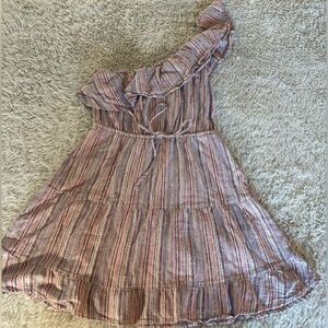 Forever 21 Multi-Stripe Ruffle-Edge dress